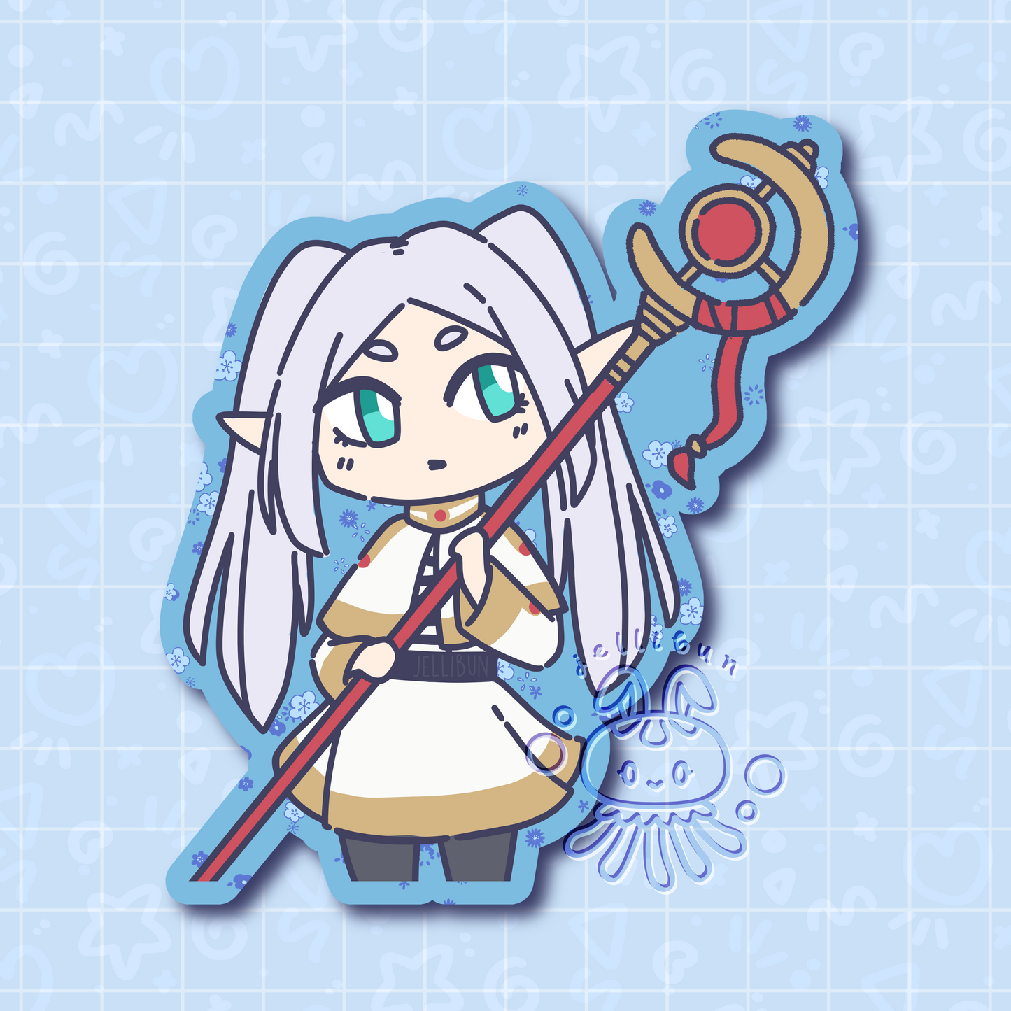 Frieren Chibi Vinyl Sticker - SATIN