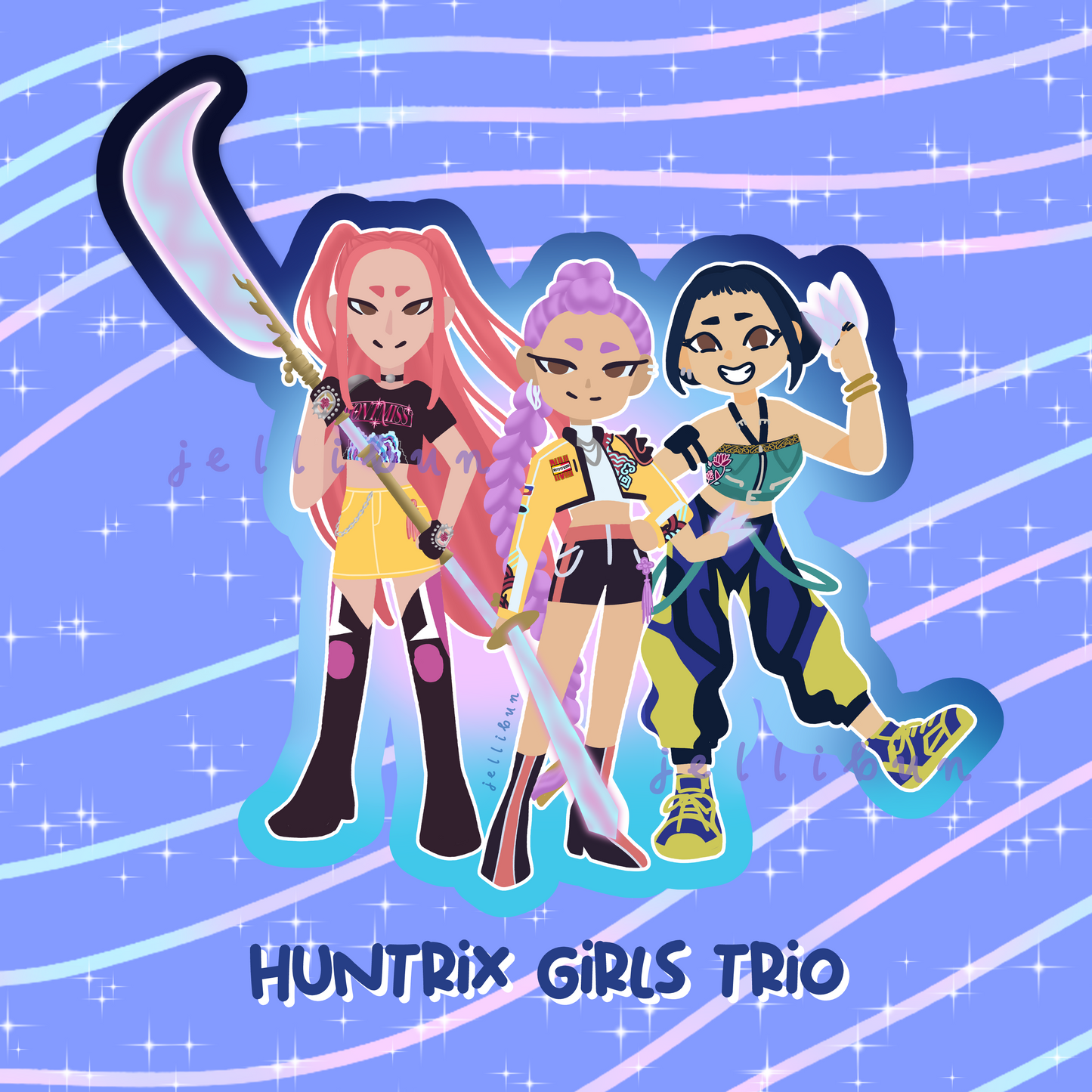 Huntrix Girls Vinyl Stickers