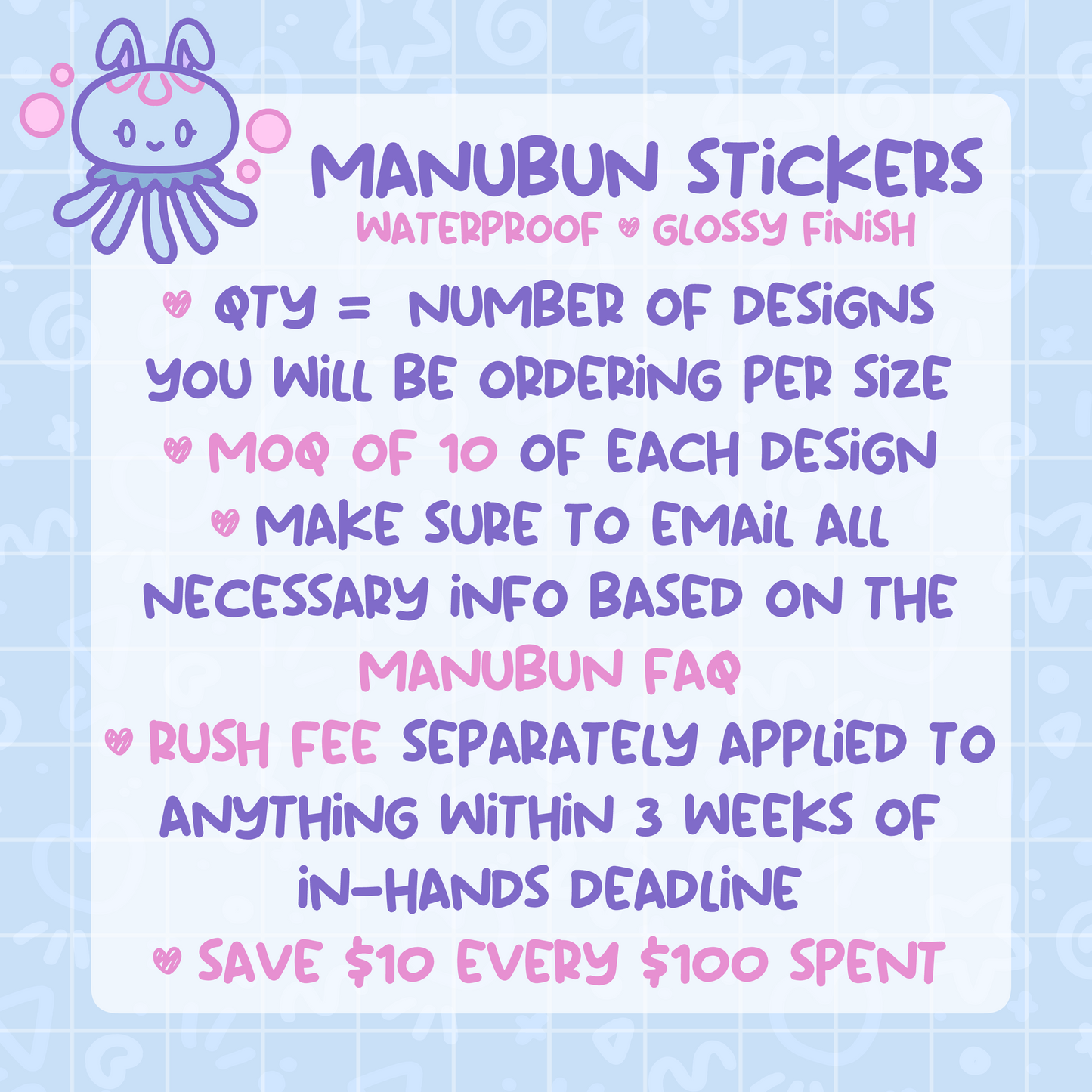 MANUBUN | Custom Die-Cut Vinyl Stickers