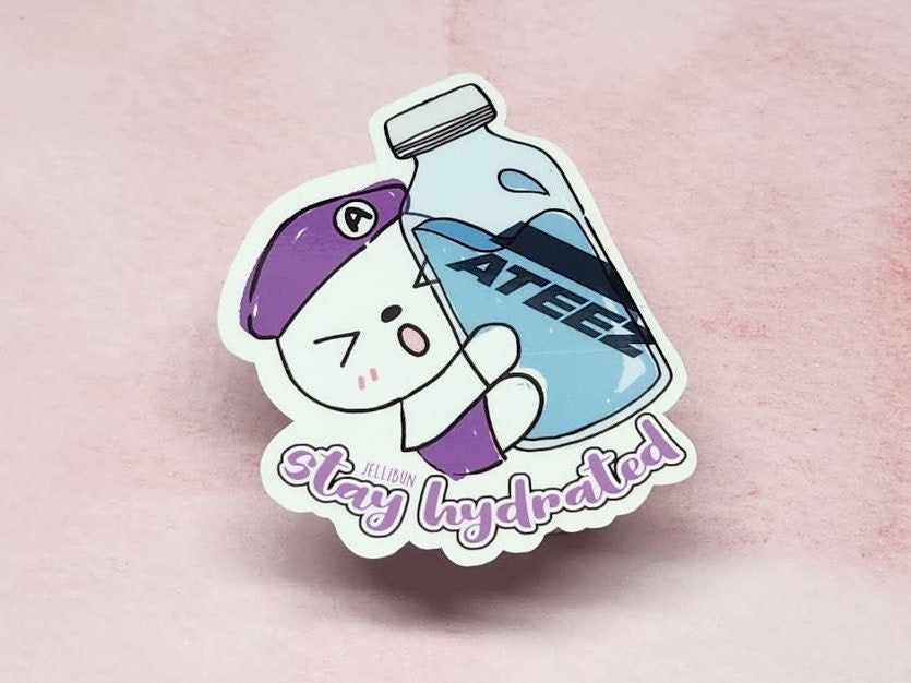 Stay Hydrated Vinyl Stickers: ATEEZ Teezmon