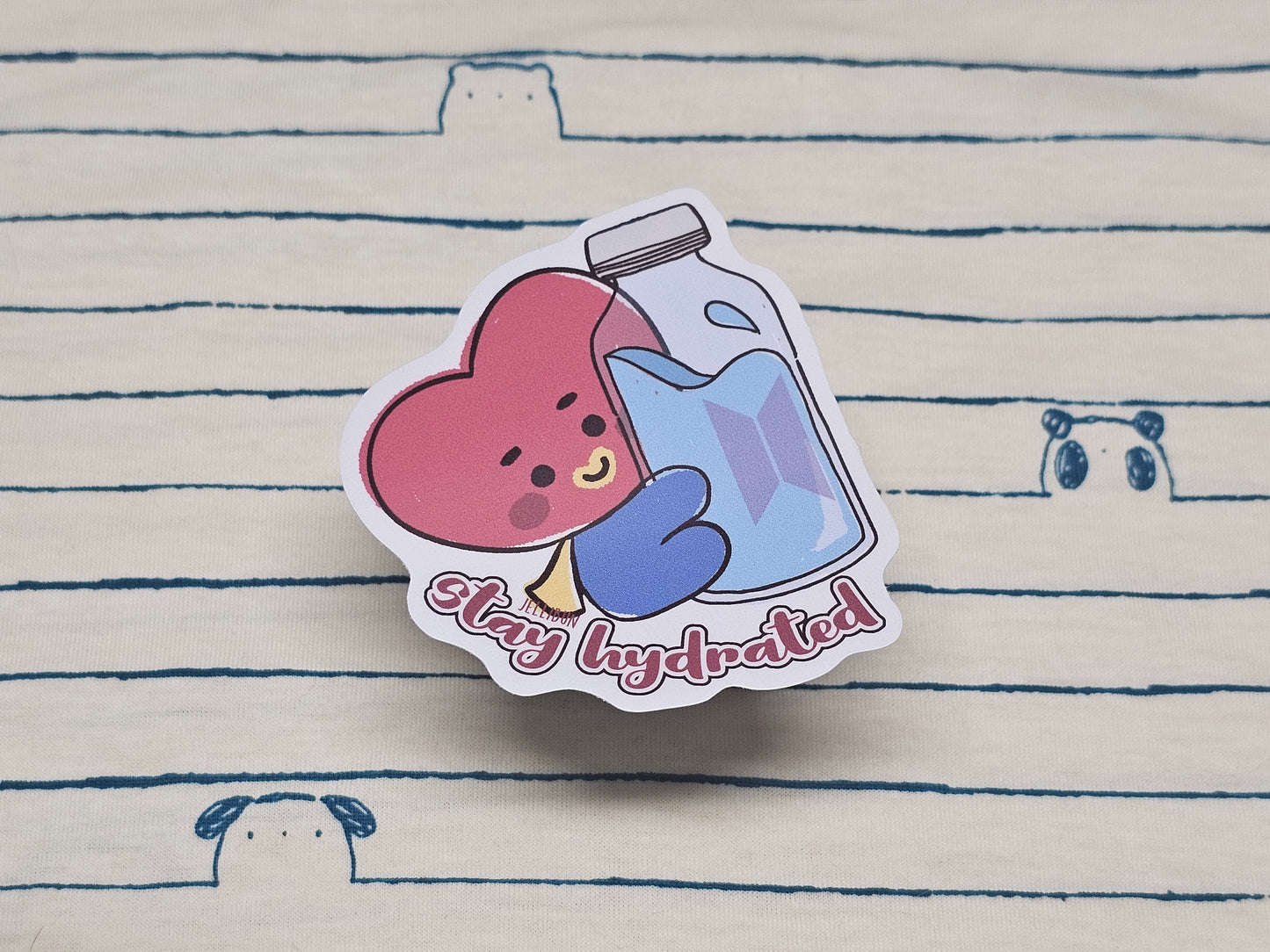 Stay Hydrated Vinyl Stickers: BTS BT21
