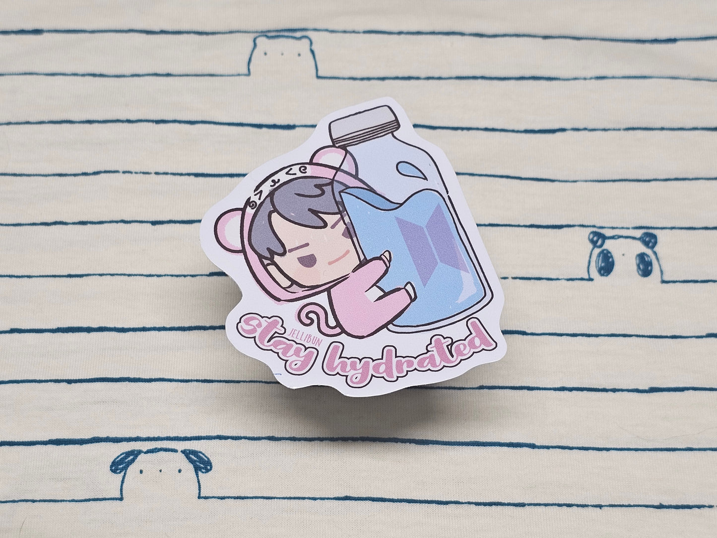 Stay Hydrated Vinyl Stickers: BTS in the Seom (Animal Onesies)