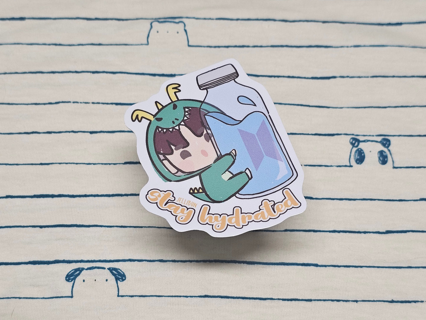 Stay Hydrated Vinyl Stickers: BTS in the Seom (Animal Onesies)