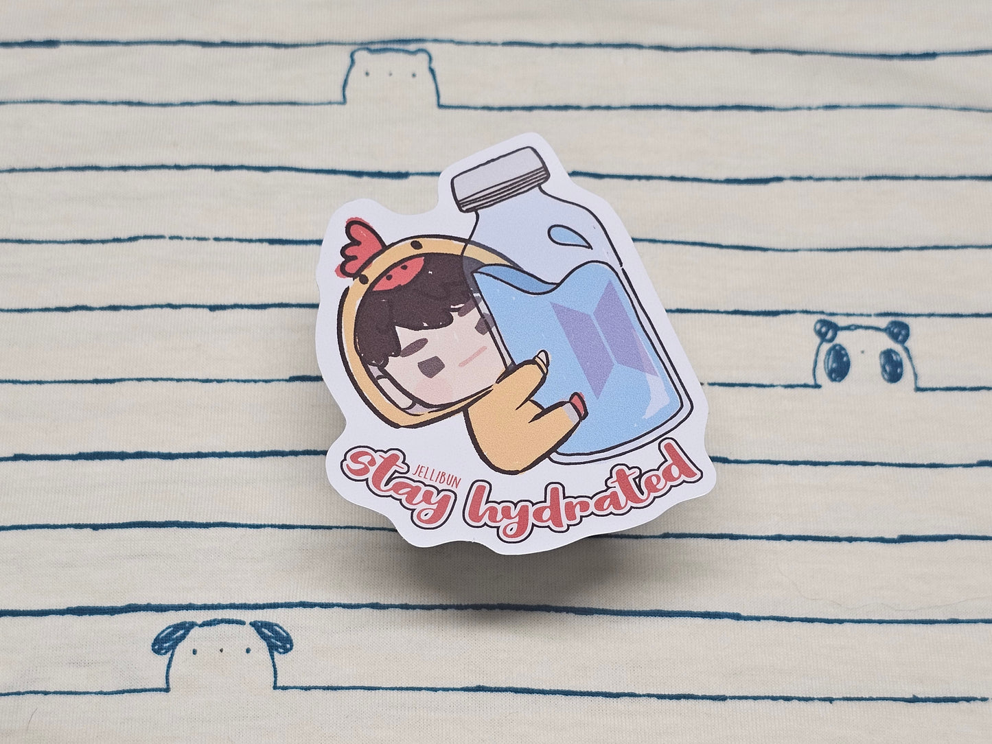 Stay Hydrated Vinyl Stickers: BTS in the Seom (Animal Onesies)