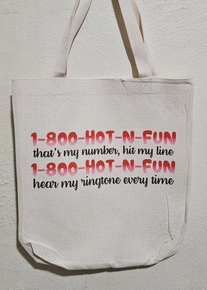 Le Sserafim "1-800-HOT-N-FUN" Tote Bag | Sublimation