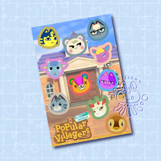 Popular Villagers Vinyl Sticker Sheet - SATIN