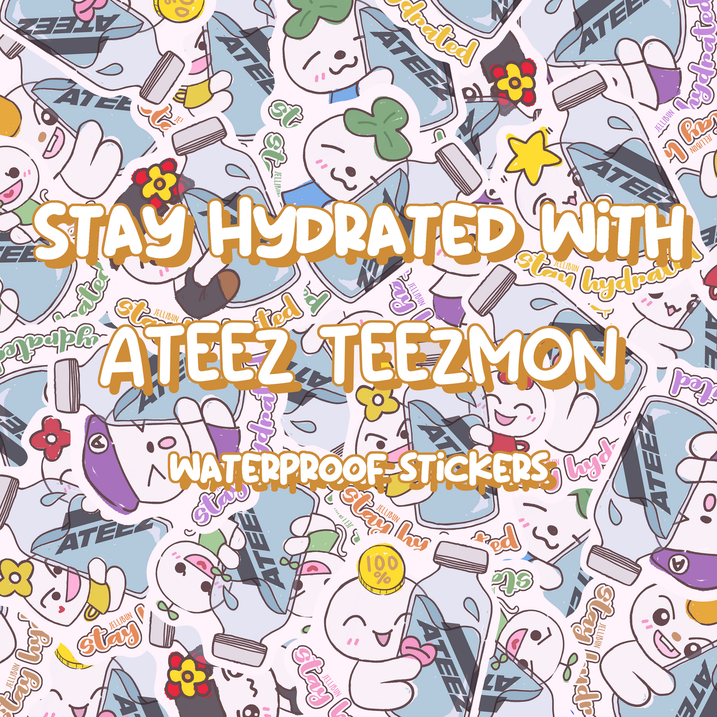 Stay Hydrated Vinyl Stickers: ATEEZ Teezmon