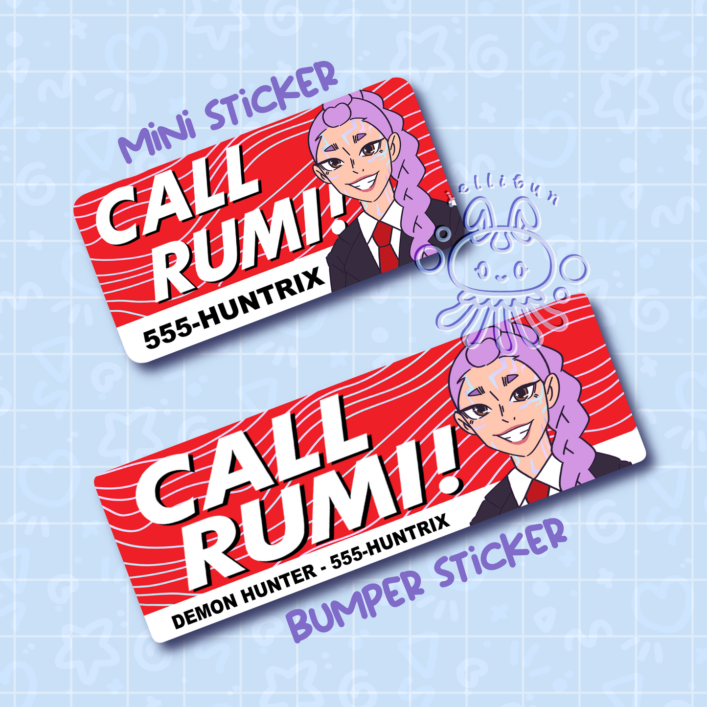Call RUMI Vinyl Sticker - Mini or Bumper Sticker - SATIN