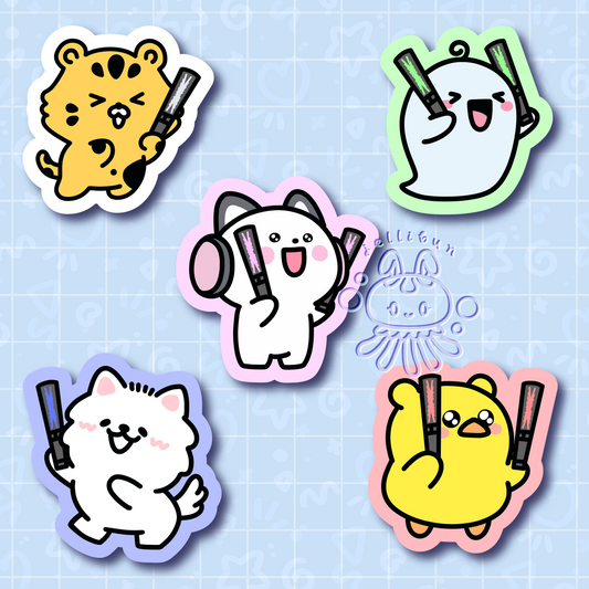 Cheering FIM'S Club Vinyl Stickers | Singles + Bundle