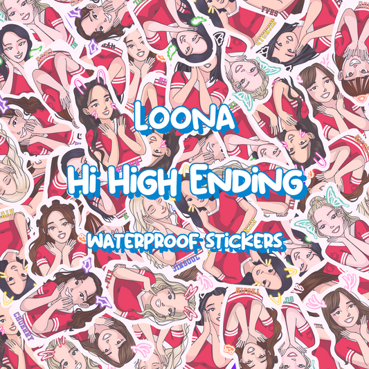 LOONA Hi High Ending Post Vinyl Stickers