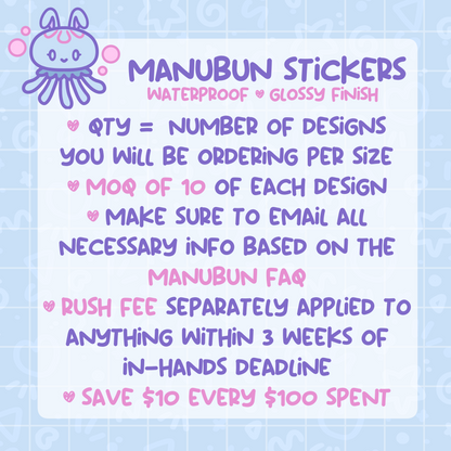MANUBUN | Custom Die-Cut Vinyl Stickers