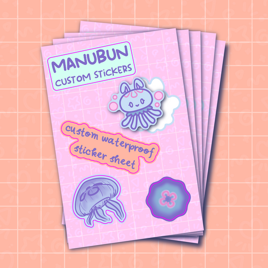 MANUBUN | Custom Vinyl Sticker Sheet