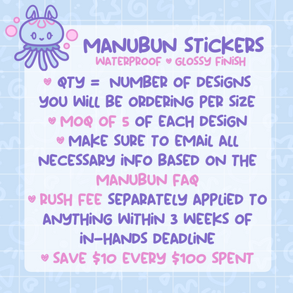 MANUBUN | Custom Vinyl Sticker Sheet