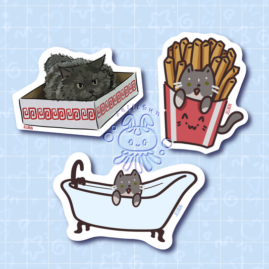 Jelli's Cats Vinyl Stickers - SATIN