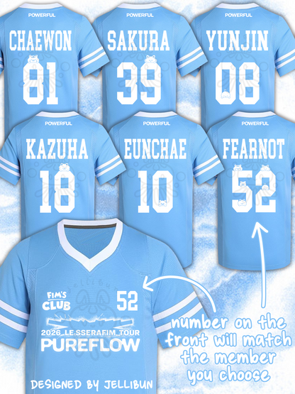 LE SSERAFIM "PUREFLOW" Football Jersey PREORDER - SHIPS SEPTEMBER 6