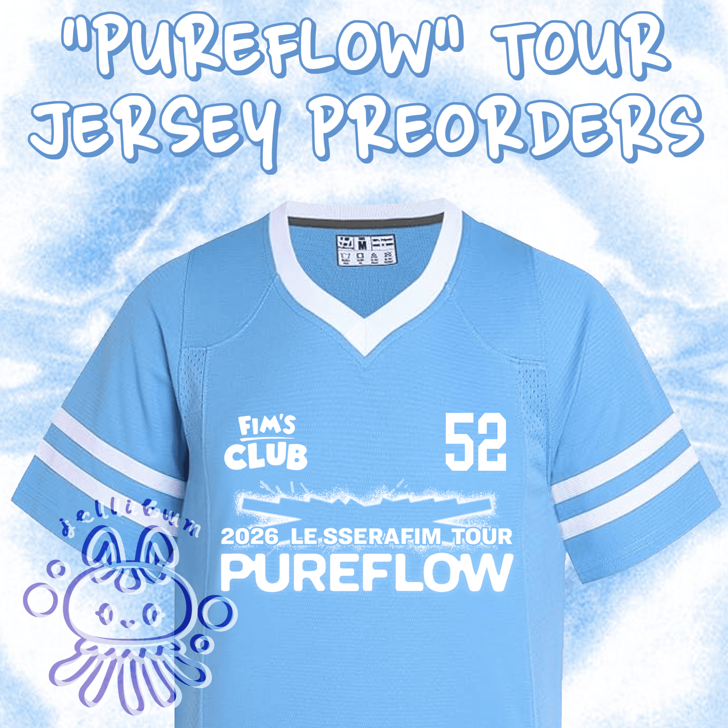 LE SSERAFIM "PUREFLOW" Football Jersey PREORDER - SHIPS SEPTEMBER 6