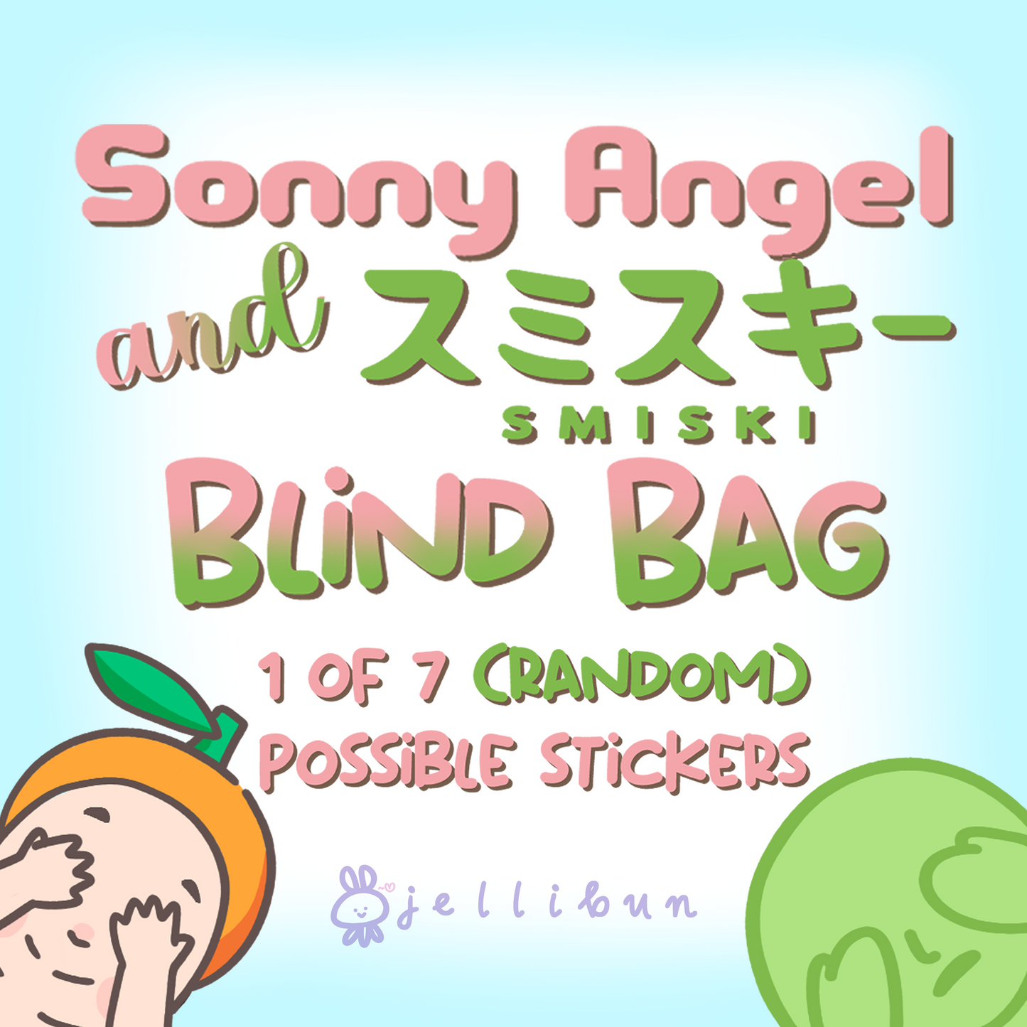 Angels + Smiski Vinyl Stickers Blind Bag (1 of 7 Random)
