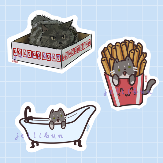 Jelli's Cats Vinyl Stickers