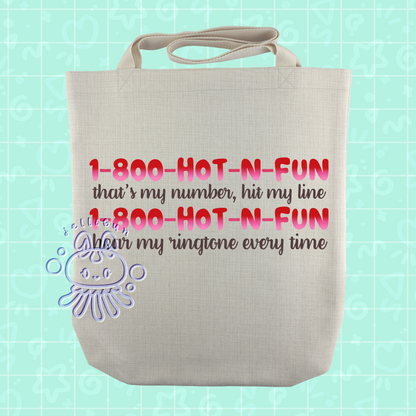 Le Sserafim "1-800-HOT-N-FUN" Tote Bag | Sublimation