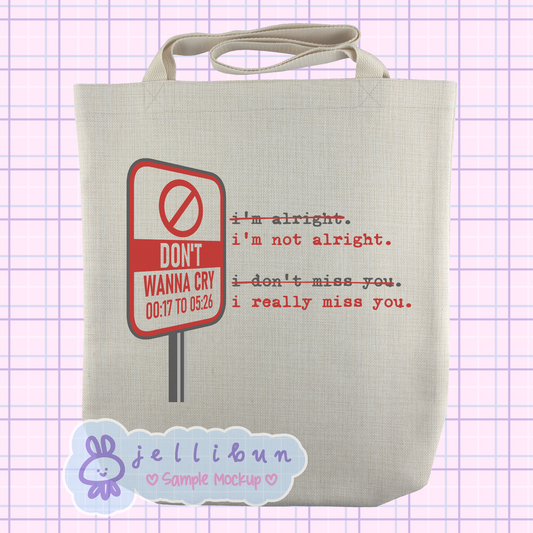 SEVENTEEN "Don't Wanna Cry" Tote Bag
