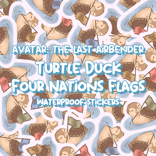 ATLA / LOK: Turtle Ducks with Nation Flags Vinyl Stickers