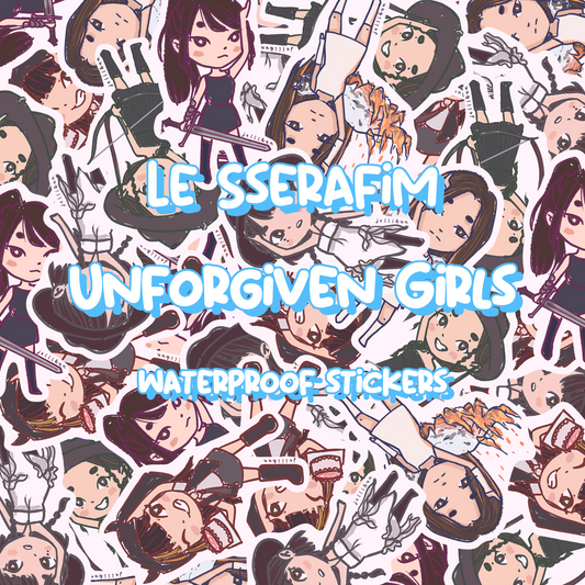 Le Sserafim Unforgiven Girls Vinyl Stickers