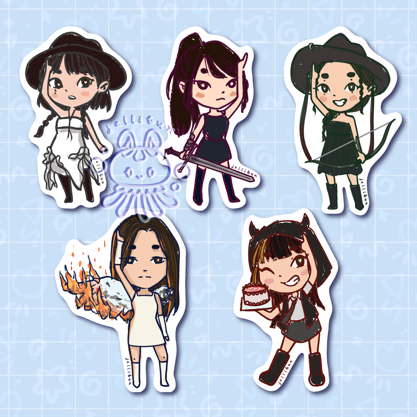 Le Sserafim Unforgiven Girls Vinyl Stickers