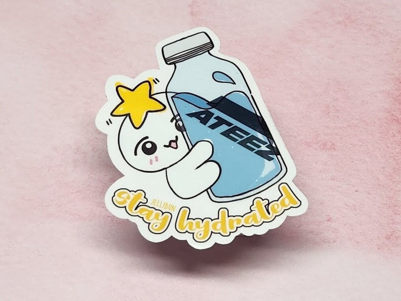 Stay Hydrated Vinyl Stickers: ATEEZ Teezmon