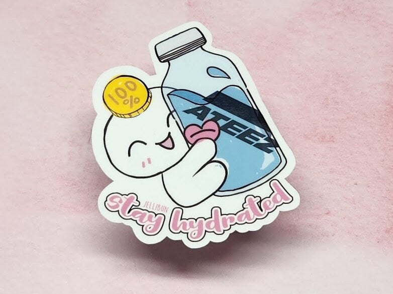 Stay Hydrated Vinyl Stickers: ATEEZ Teezmon