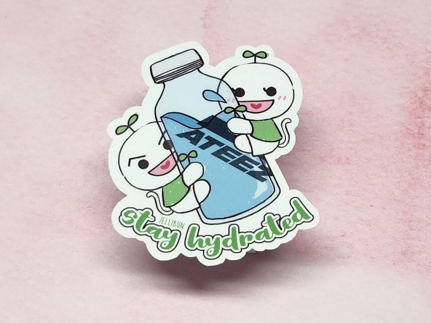Stay Hydrated Vinyl Stickers: ATEEZ Teezmon
