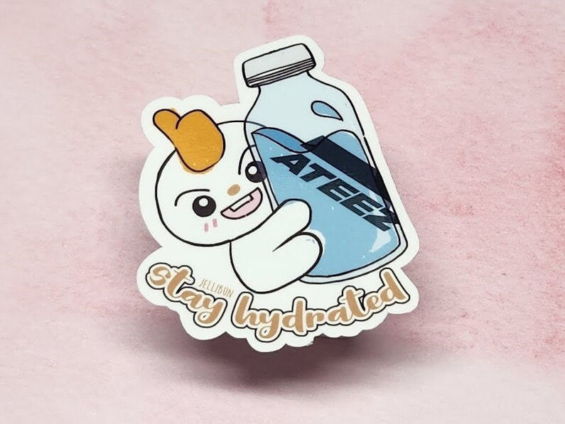 Stay Hydrated Vinyl Stickers: ATEEZ Teezmon