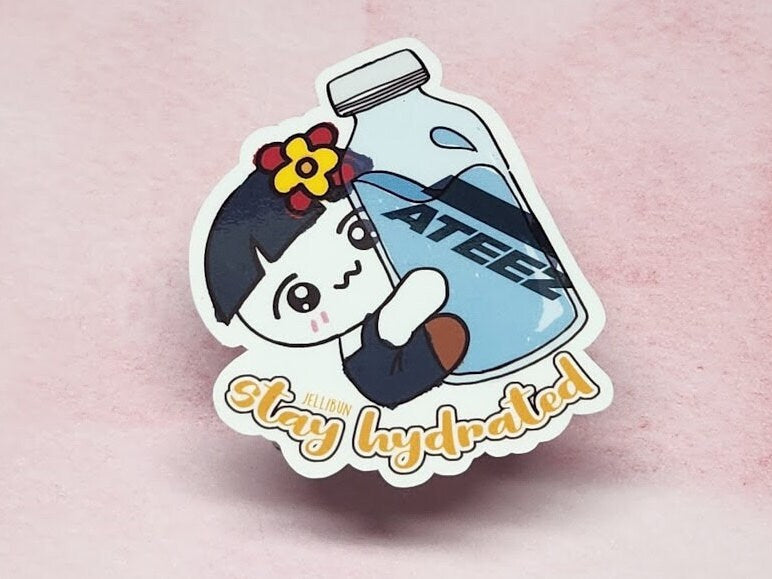 Stay Hydrated Vinyl Stickers: ATEEZ Teezmon