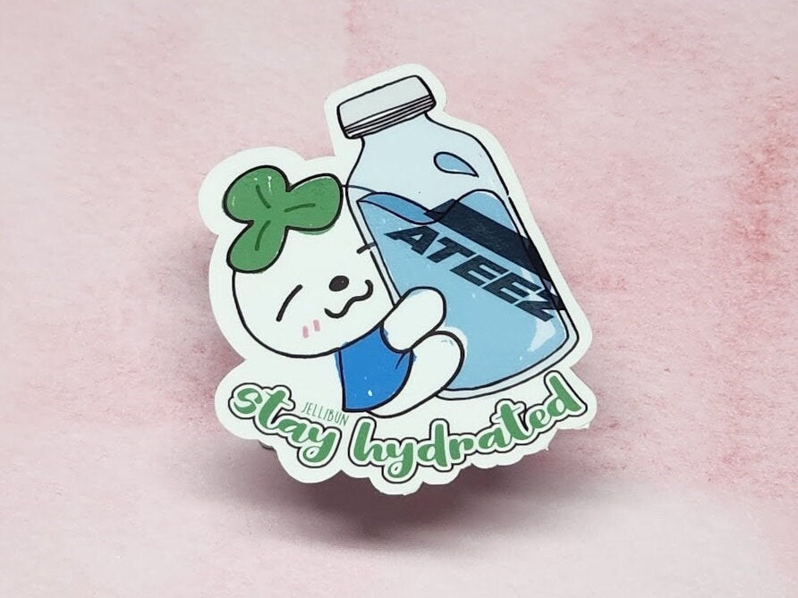Stay Hydrated Vinyl Stickers: ATEEZ Teezmon