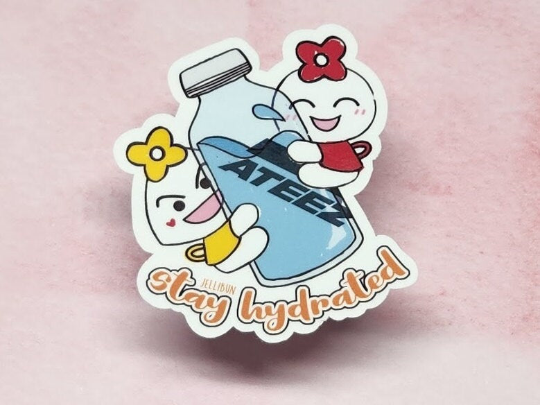 Stay Hydrated Vinyl Stickers: ATEEZ Teezmon